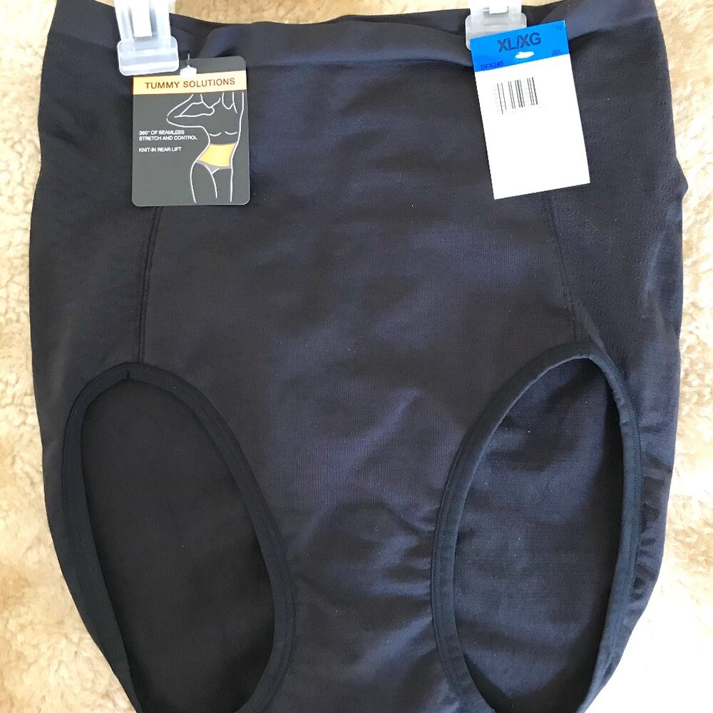 Tummy-Control Underwear, New w/Tags, Black, Size XL